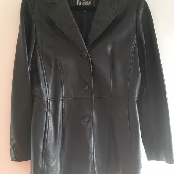 Lightweight Colebrook Black Leather Jacket - Picture 2 of 5